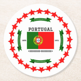 Portugal Underlägg Papper Rund