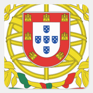 Portugal vapensköld fyrkantigt klistermärke