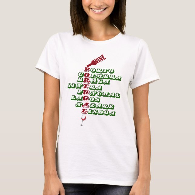 Portugal Vin Städer i Portugal Porto Cotton T Shirt (Framsida)