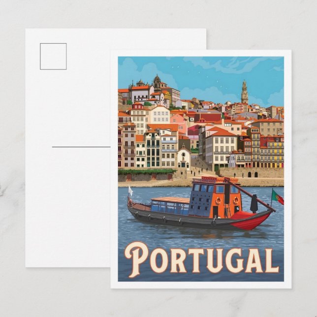 Portugal Vintage Resa  Vykort (Fram/baksida)