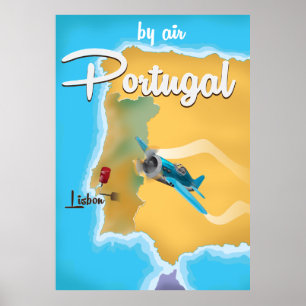 Portugal vintage resor poster