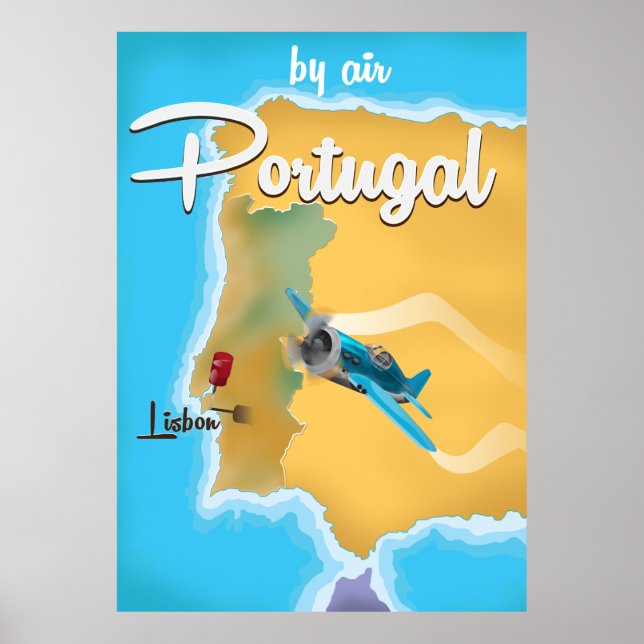 Portugal vintage resor poster (Framsidan)