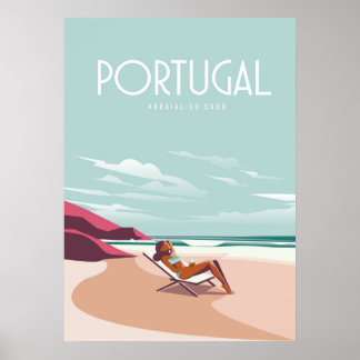 Portugal vintage resor poster