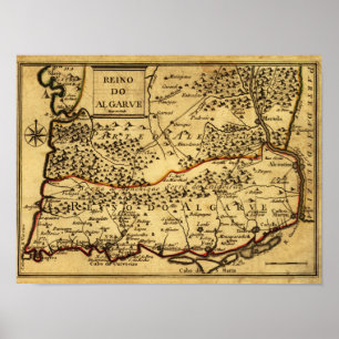 PortugalPanoramisk kartaPortugal Poster