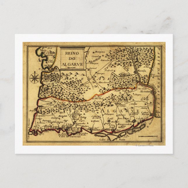 PortugalPanoramisk KartaPortugal Vykort (Framsida)