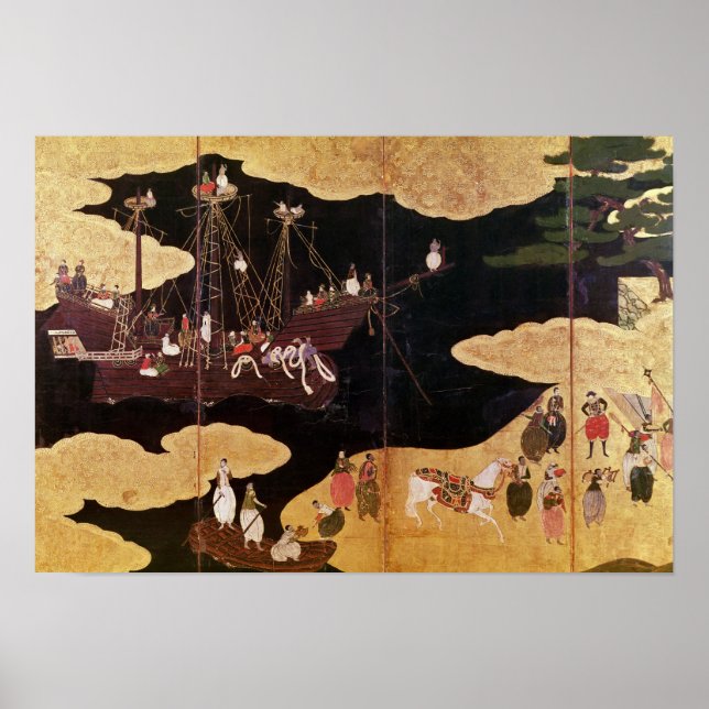 Portugals ankomst till Japan 2 Poster (Framsidan)