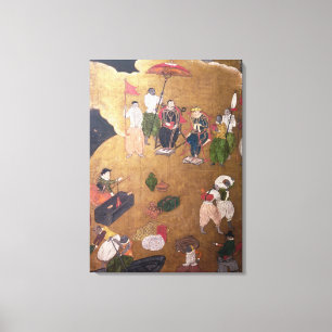 Portugals ankomst till Japan 3 Canvastryck