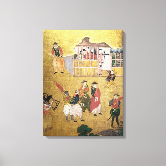 Portugals ankomst till Japan Canvastryck (Framsida)