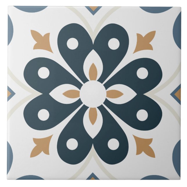 Portugals bra av prydnadsblått och vitt kakelplatta (Framsidan)