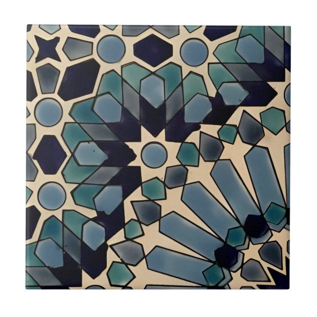 Portugals delikat blommönster kakelplatta (Framsidan)