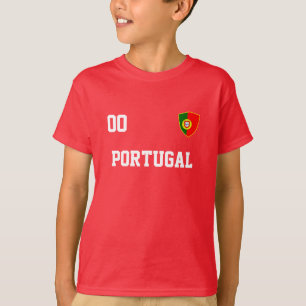 Portugals eget namn och nummer i fotbollen Jersey T Shirt