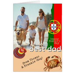 Portugals Fars dag-kort, portugisiskt Flagga Hälsningskort