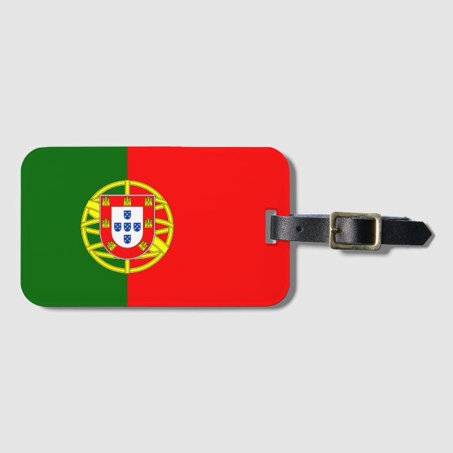Portugals flagga bagagebricka (Framsida horisontal)