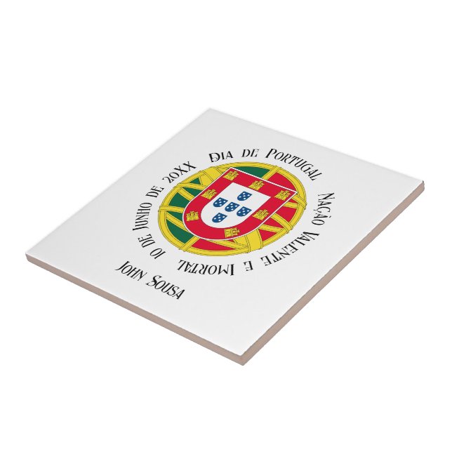 Portugals flagga för Portugals helgdag Kakelplatta (Sidan)