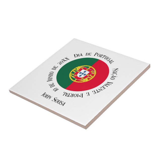 Portugals flagga för Portugals helgdag Kakelplatta (Sidan)
