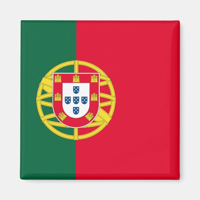 Portugals flagga för Portugals helgdag Magnet (Framsidan)