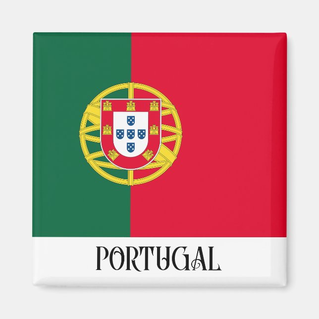 Portugals flagga för Portugals helgdag Magnet (Framsidan)
