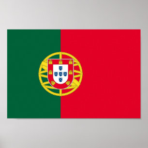 Portugals flagga för Portugals helgdag Poster
