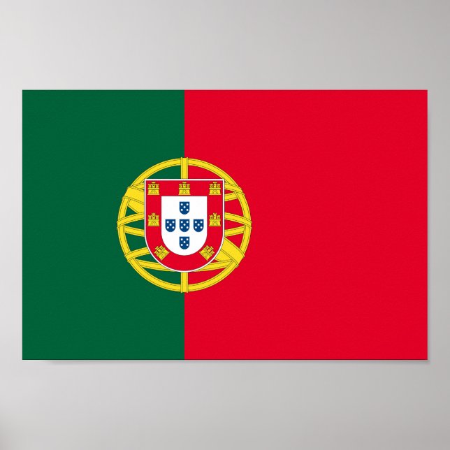 Portugals flagga för Portugals helgdag Poster (Framsidan)