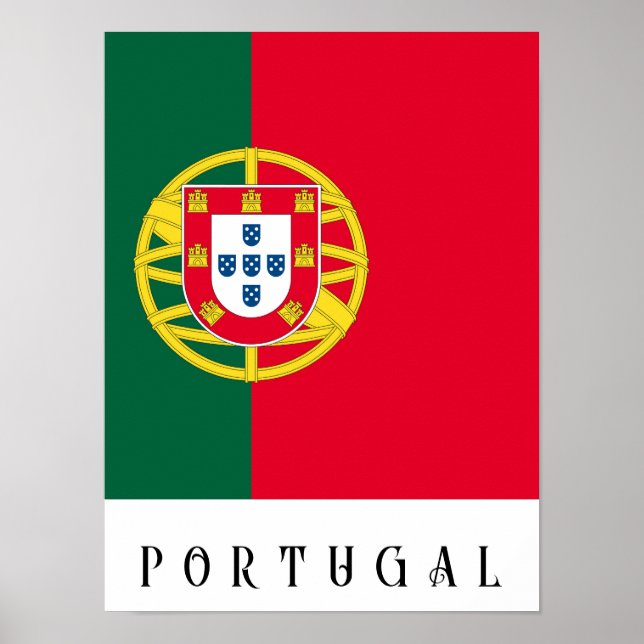 Portugals flagga för Portugals helgdag Poster (Framsidan)