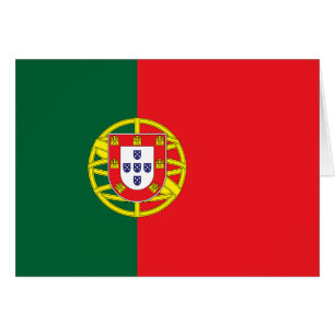 Portugals flagga hälsningskort