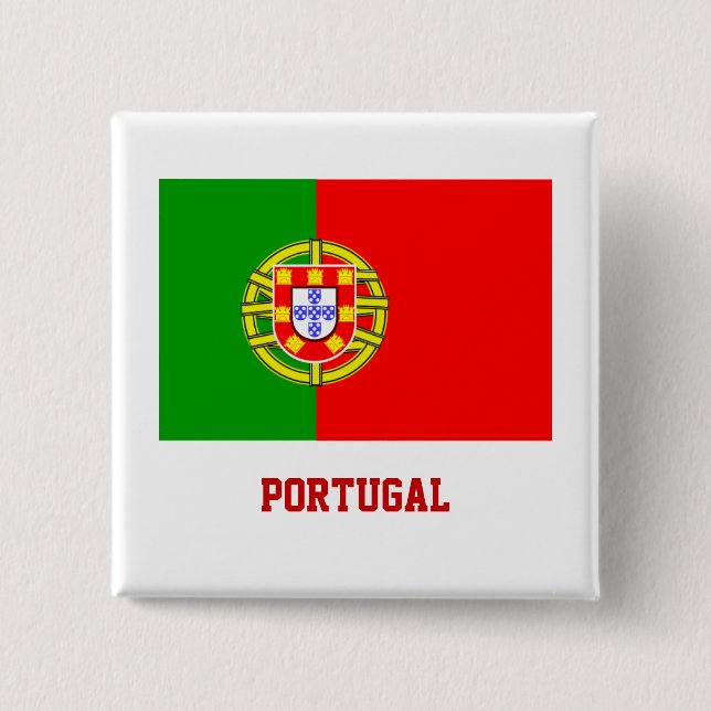 Portugals Flagga-knapp/Lapel Pin Knapp (Framsida)