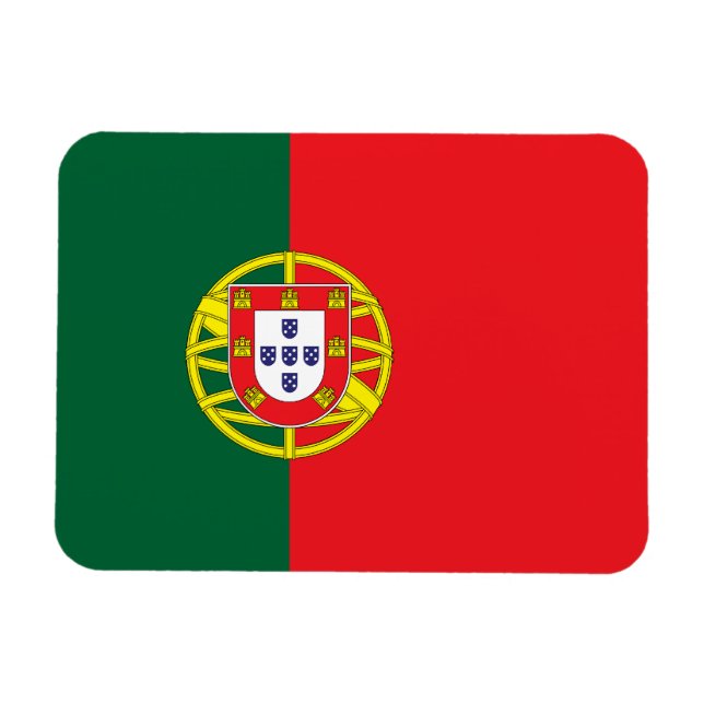 Portugals flagga magnet (Horisontell)