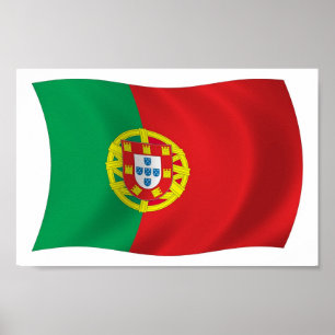 Portugals Flagga Poster utskrift
