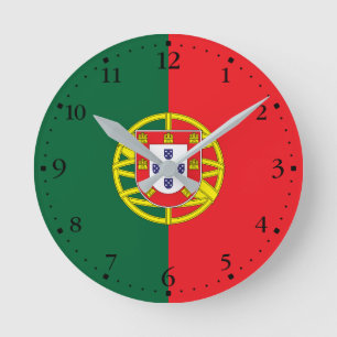 Portugals flagga rund klocka