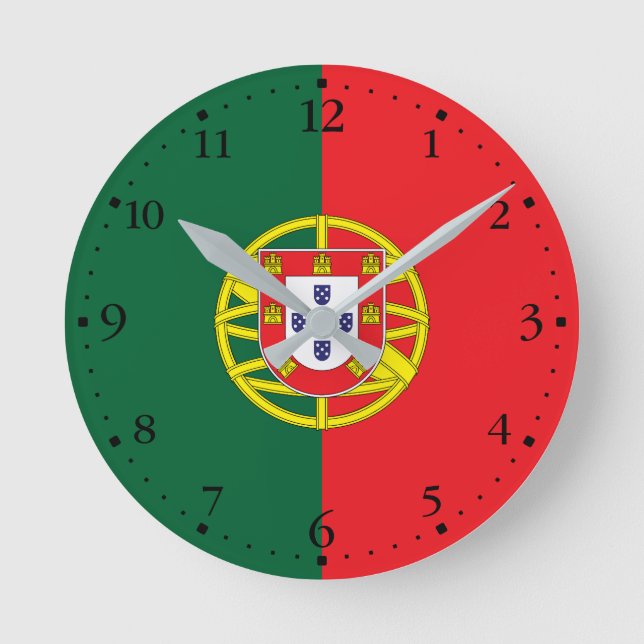 Portugals flagga rund klocka (Framsida)
