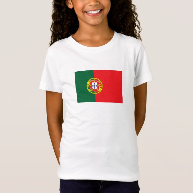 Portugals flagga t shirt (Framsida)