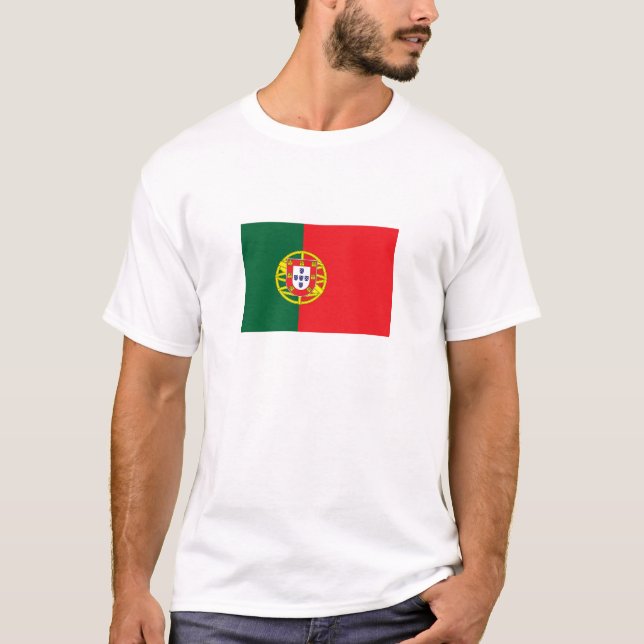 Portugals flagga t shirt (Framsida)
