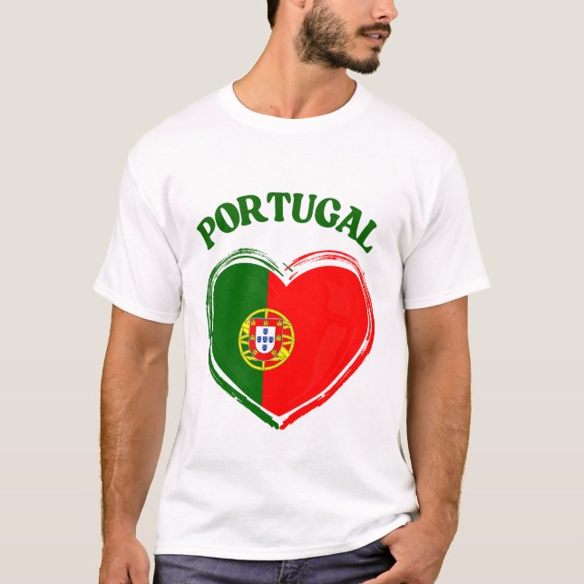 Portugals flagga t shirt (Framsida)