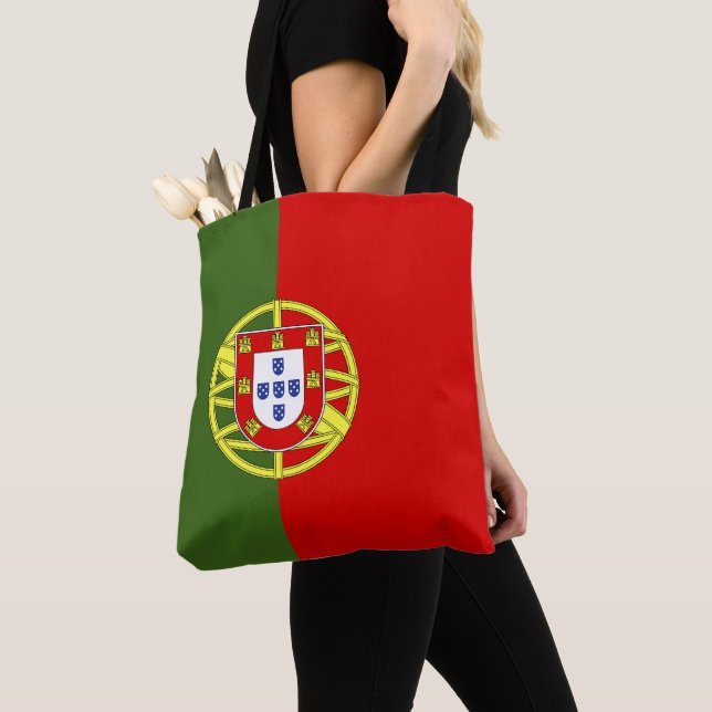 Portugals flagga tygkasse (Närbild)