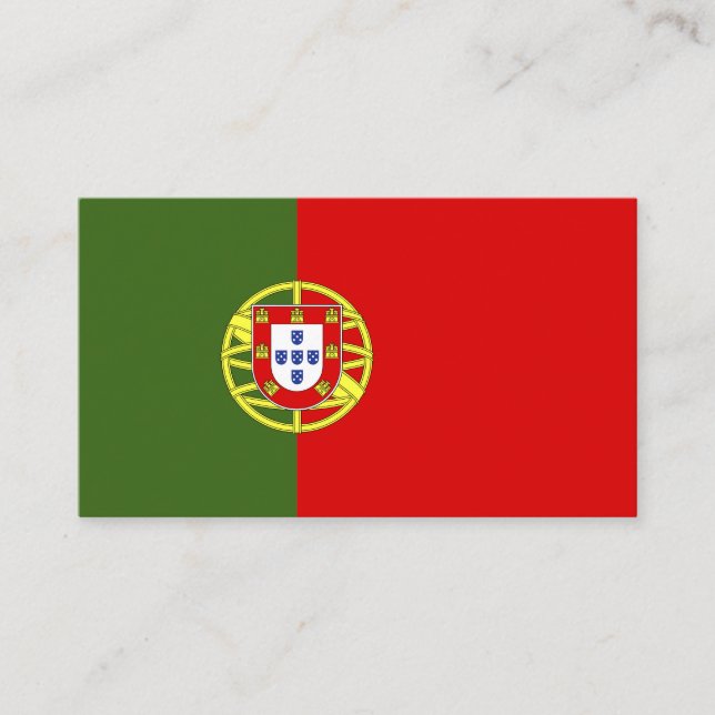Portugals flagga visitkort (Framsida)