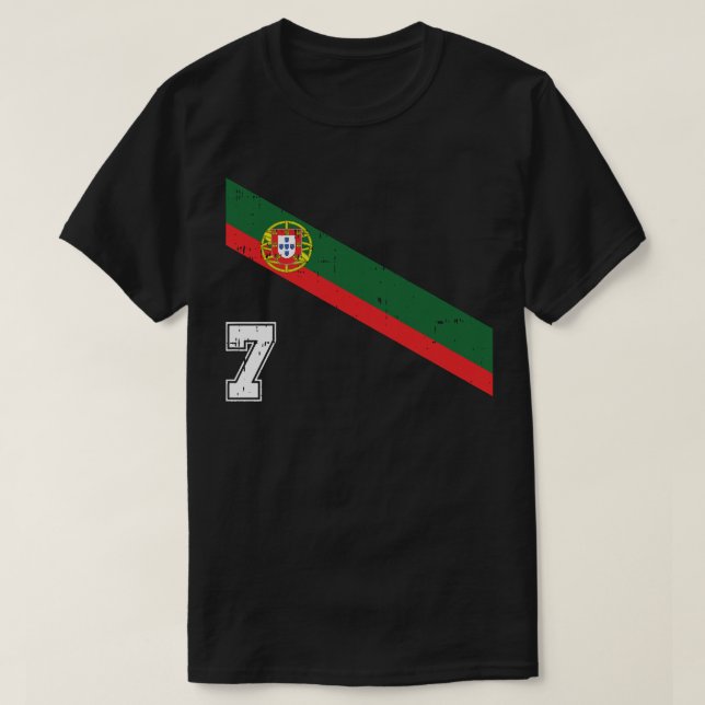 Portugals fotbolls-EM nummer 7 T Shirt (Design framsida)