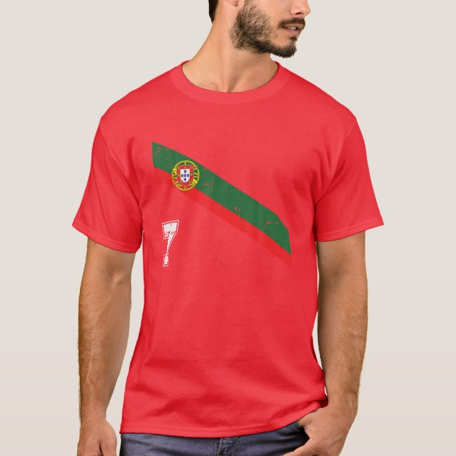 Portugals fotbolls-EM nummer 7 T Shirt (Framsida)