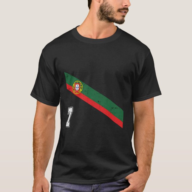 Portugals fotbolls-EM nummer 7 T Shirt (Framsida)