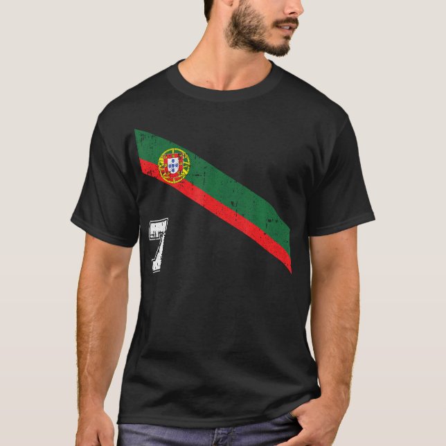 Portugals fotbolls-EM nummer 7 T Shirt (Framsida)