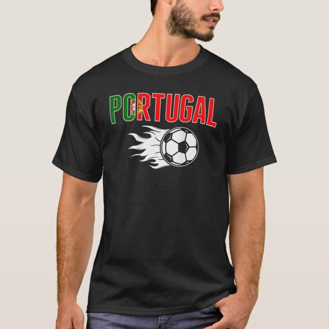 Portugals fotbollsspelare Fläkt Jersey Portugals F T Shirt (Framsida)