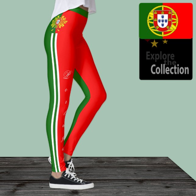 Portugals mode, portugisiska Flagga/idrott Leggings (Skapare uppladdad)