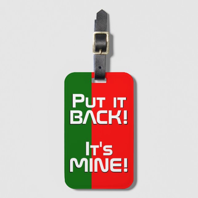 Portugals nationella Flagga Funny Patriotic Bagagebricka (Framsida vertikal)