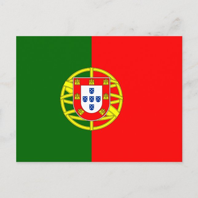 Portugals nationella Flagga Vykort (Framsida)