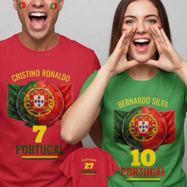 Portugals nationella fotbollsarvsfotboll t shirt (Skapare uppladdad)