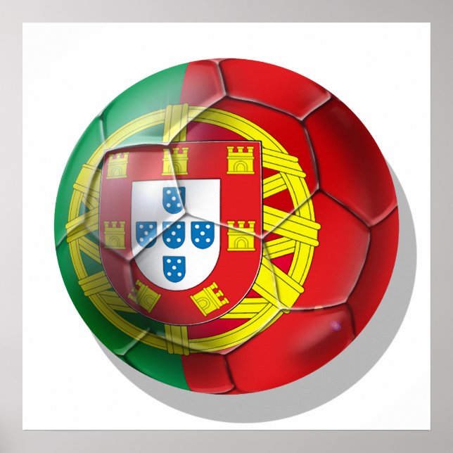 Portugals nationella fotbollslag fläkt Tees Poster (Framsidan)