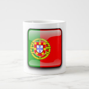 Portugals polerade flagga jumbo mugg
