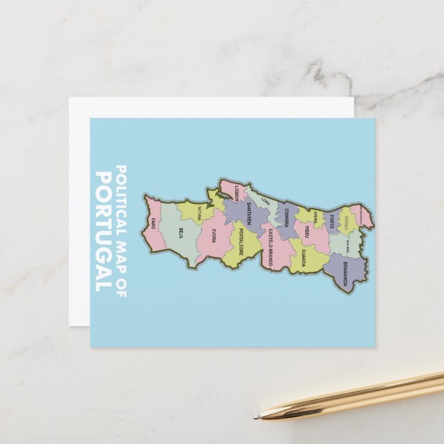 Portugals politiska karta (Fram/Back In Situ)