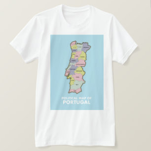 Portugals politiska karta t shirt