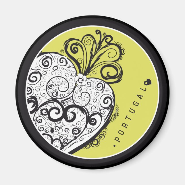 Portugals symboler - Filigree Filigrana Magnet (Framsidan)