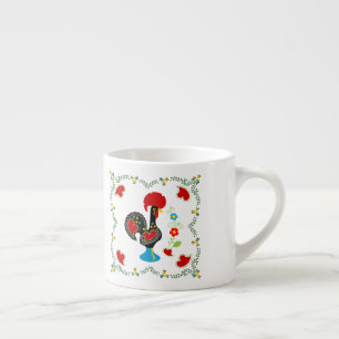 Portugals traditionella Tupp i svart Espressomugg